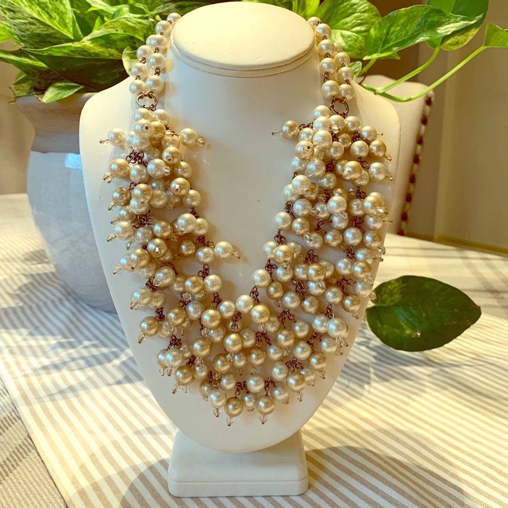 Stella & Dot Multi Strand Pearl Necklace